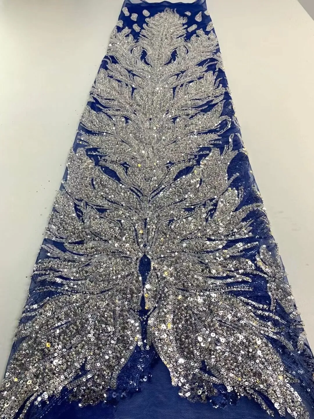 5 YARDS / 16 COLORS / Cyrielle Luxurious Beaded Embroidery Glitter Mesh Lace  Party Prom Bridal Dress Fabric