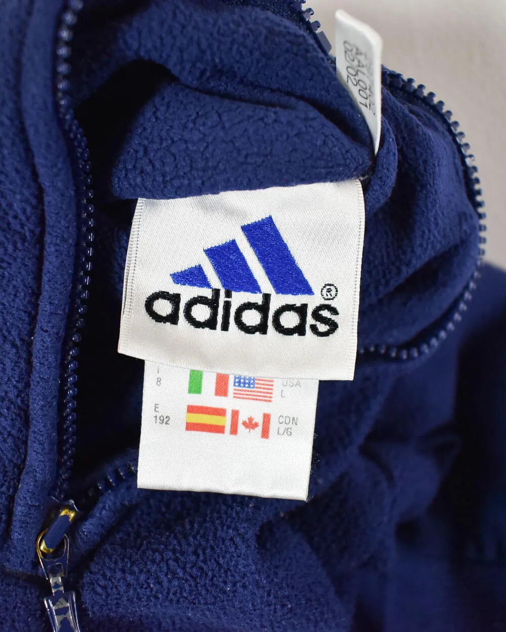 Adidas 1/4 Zip Reversible Fleece Jacket - Large