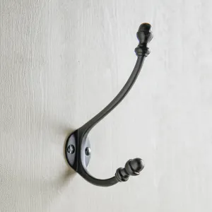 Aged Bronze Double Coat Hook