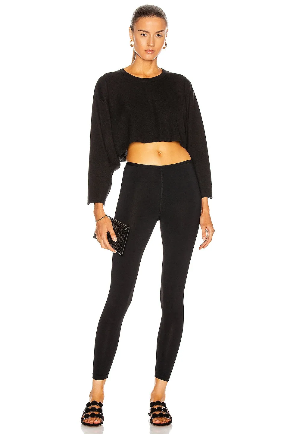 Alaïa Stretch Leggings, noir
