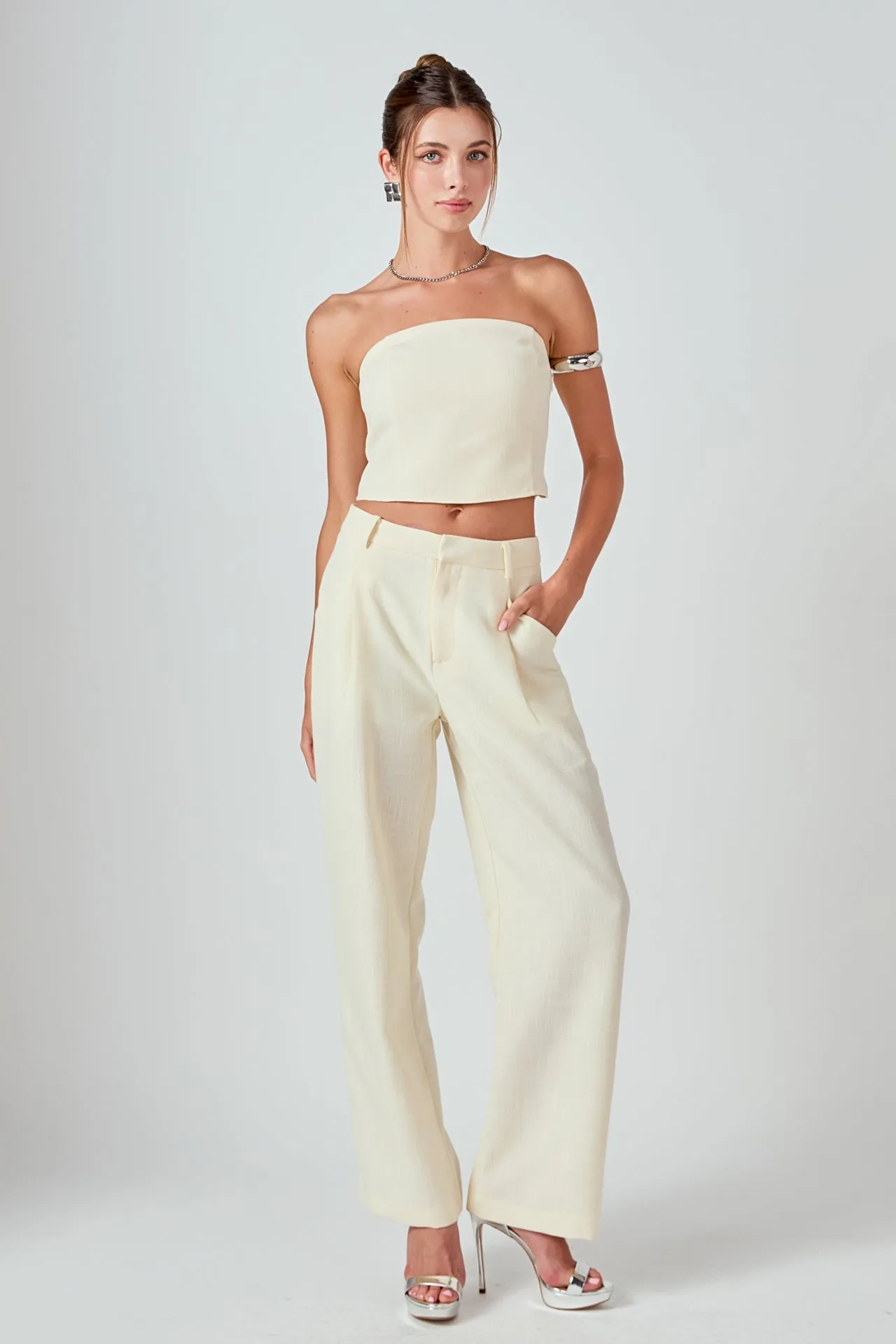 Ashton High Waisted Pleated Linen Pants