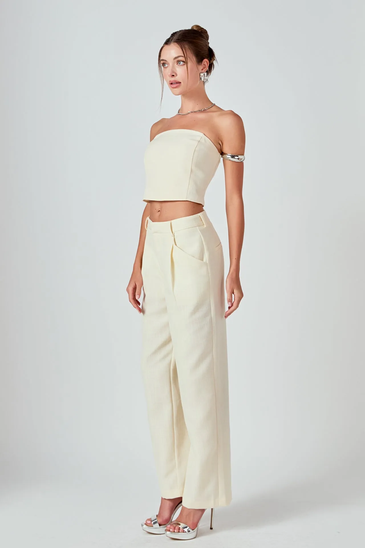 Ashton High Waisted Pleated Linen Pants