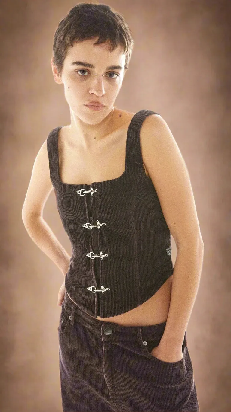 Basic Pleasure Mode Hot Chocolate Corset Top