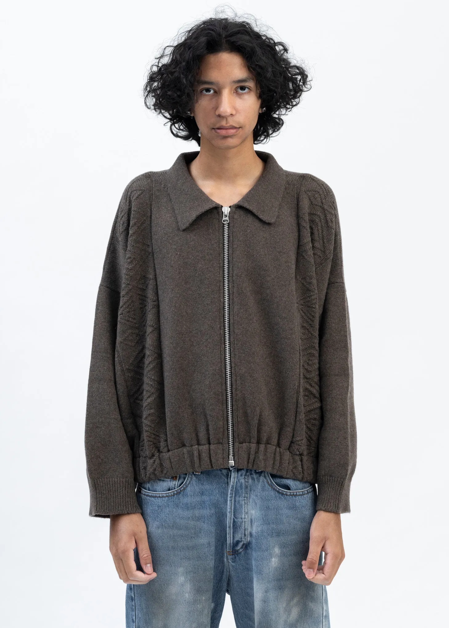 BEIGE CHIC KNITTED JACKET