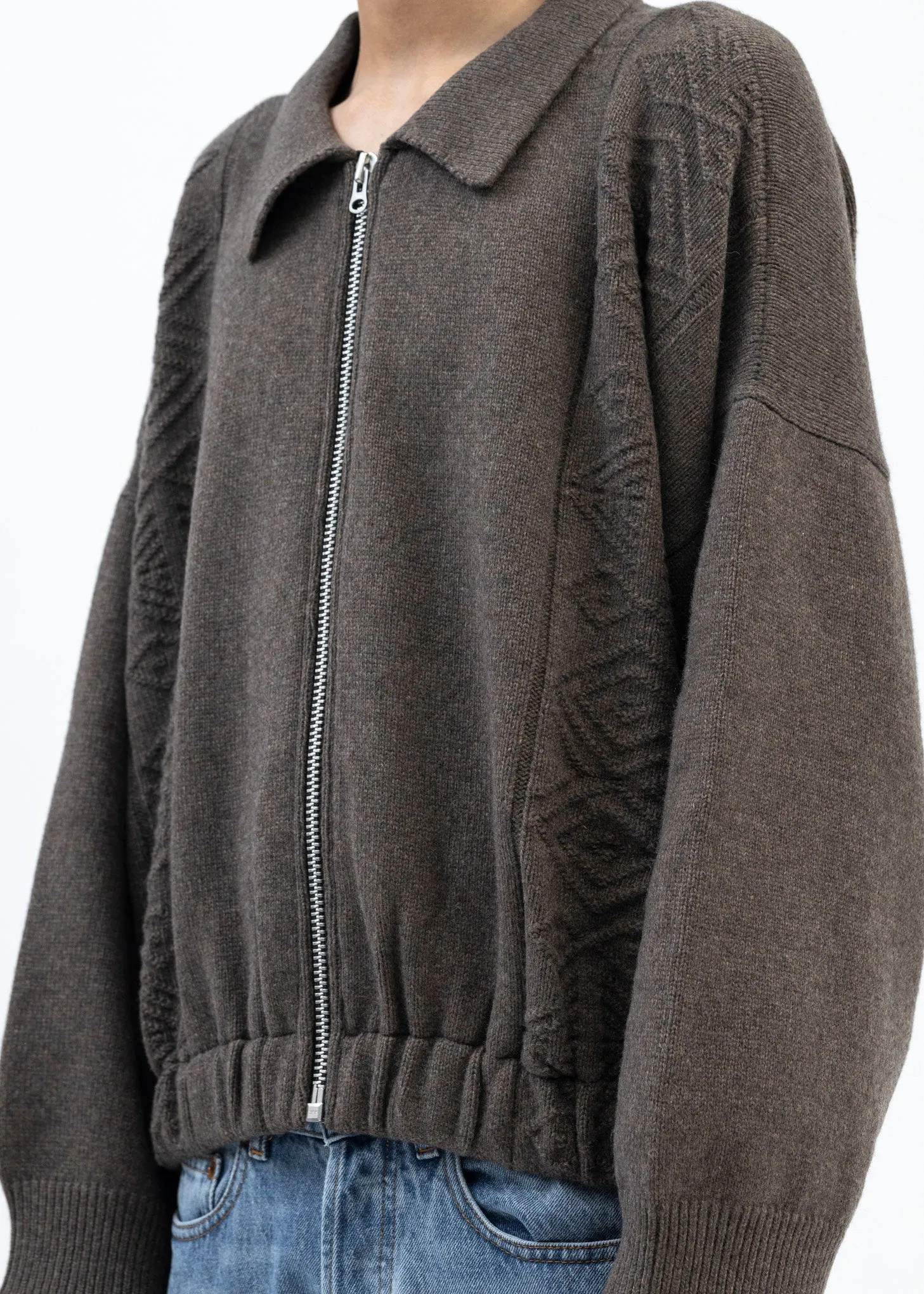 BEIGE CHIC KNITTED JACKET