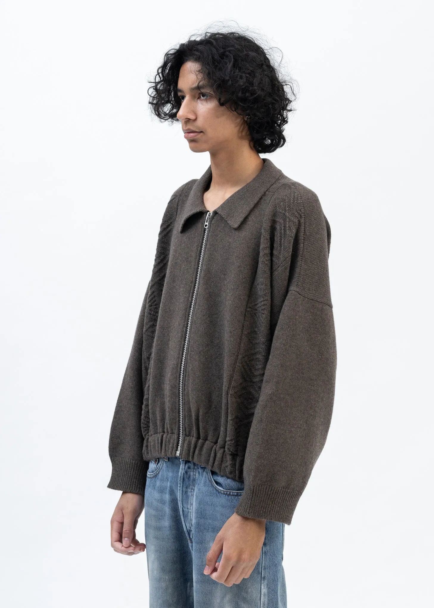 BEIGE CHIC KNITTED JACKET