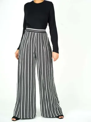 Black and white stripe pants