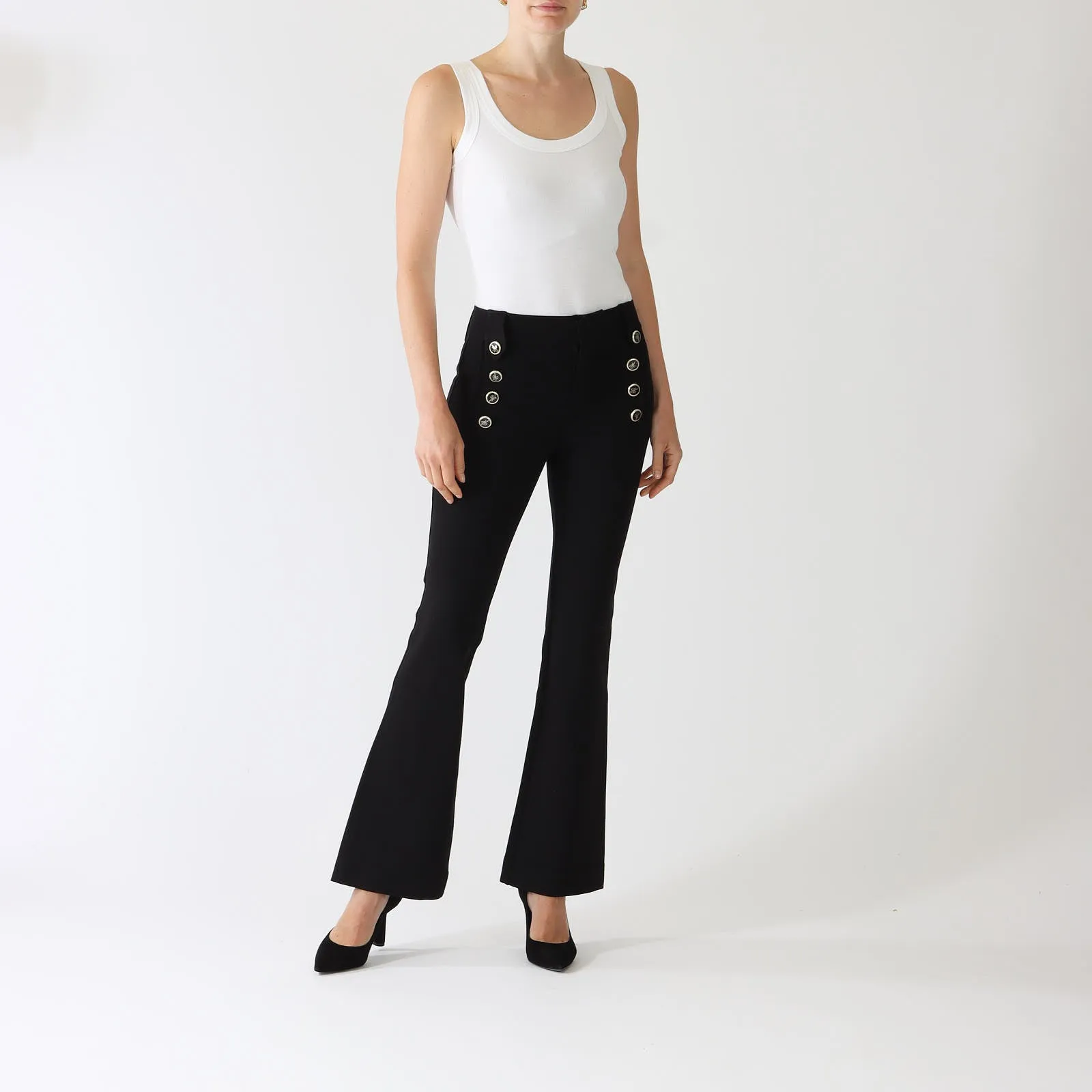 Black Lexi Bootleg Jersey Pants