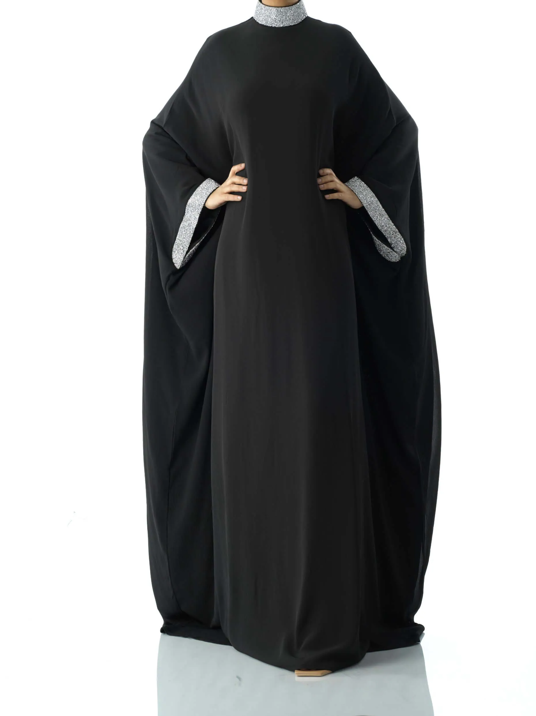 Black luxurious kaftan dress dirac