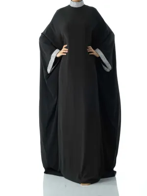 Black luxurious kaftan dress dirac