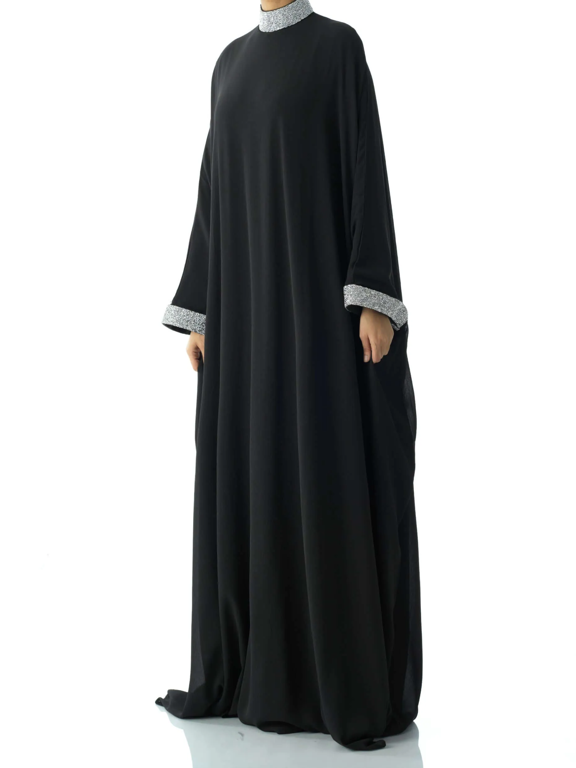 Black luxurious kaftan dress dirac