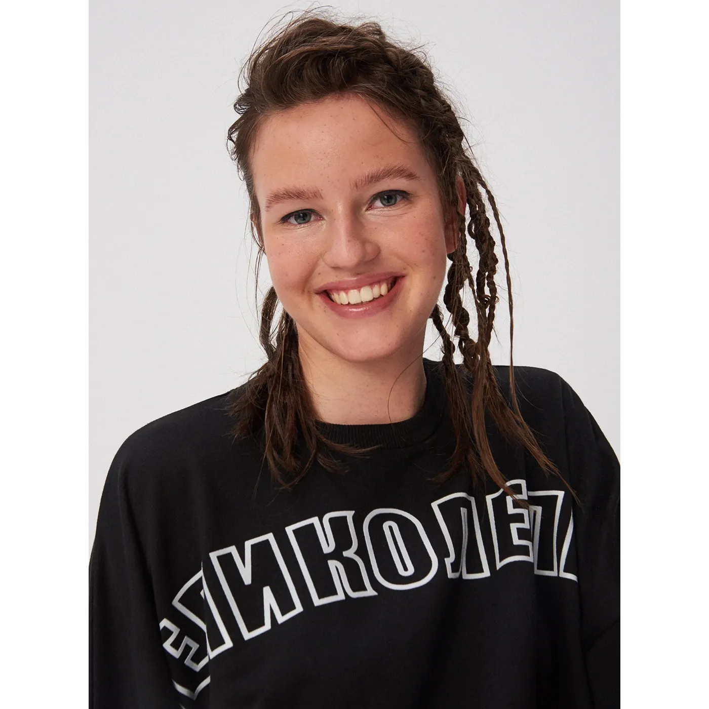 Black Printed Sweatshirt