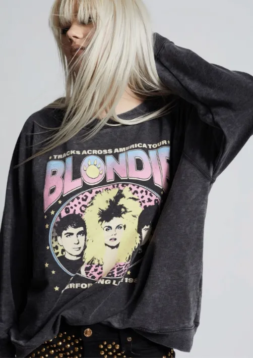 BLONDIE LIVE 1982 DISTRESSED SWEATSHIRT