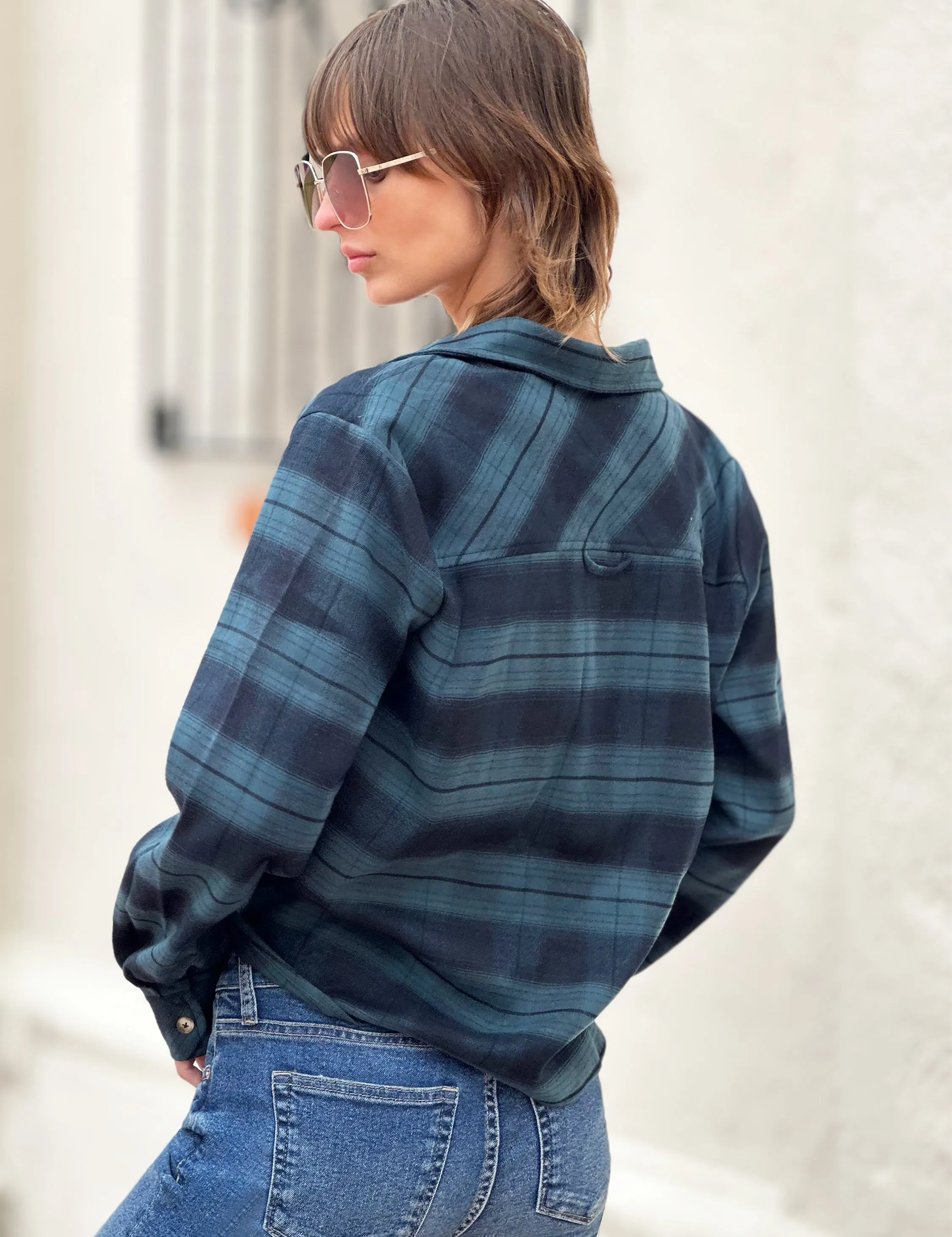 Boxy Flannel Top