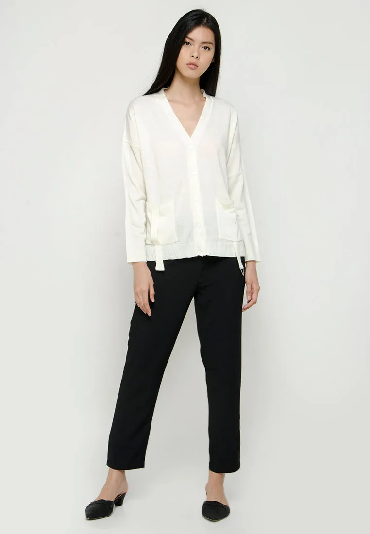 Cardigan with Strap Belt Detail
