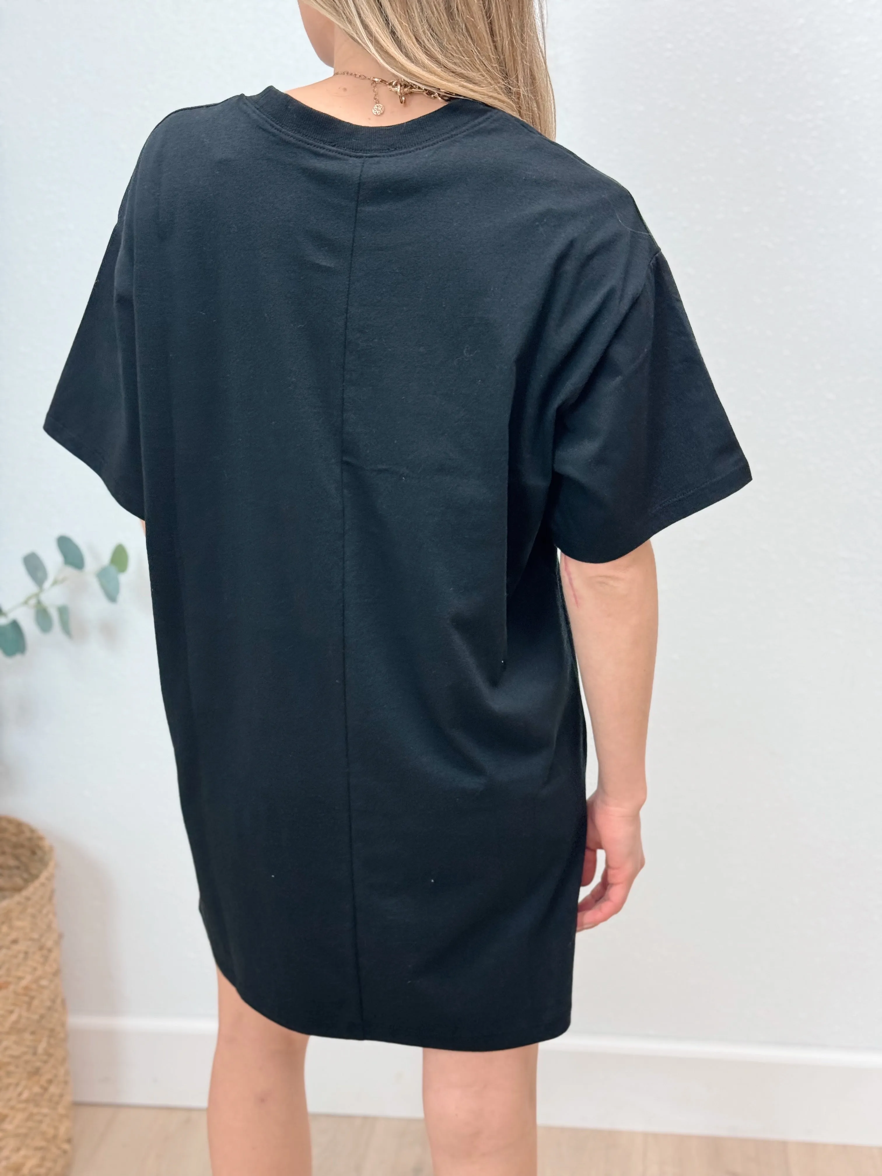 Crewneck T-Shirt Dress - 2 Colors