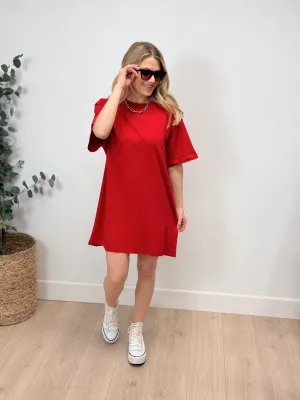 Crewneck T-Shirt Dress - 2 Colors