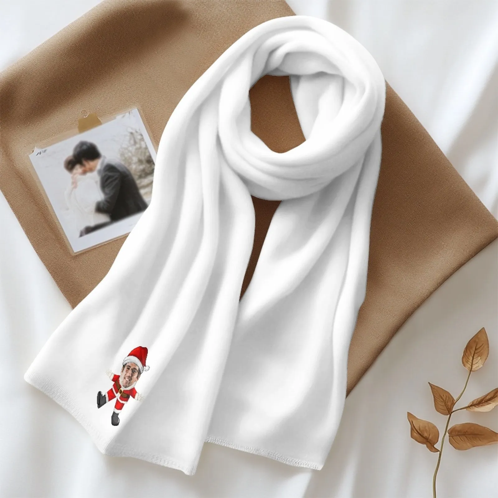 Custom Face Fluffy Scarf Soft&High Elasticity Winter Gift