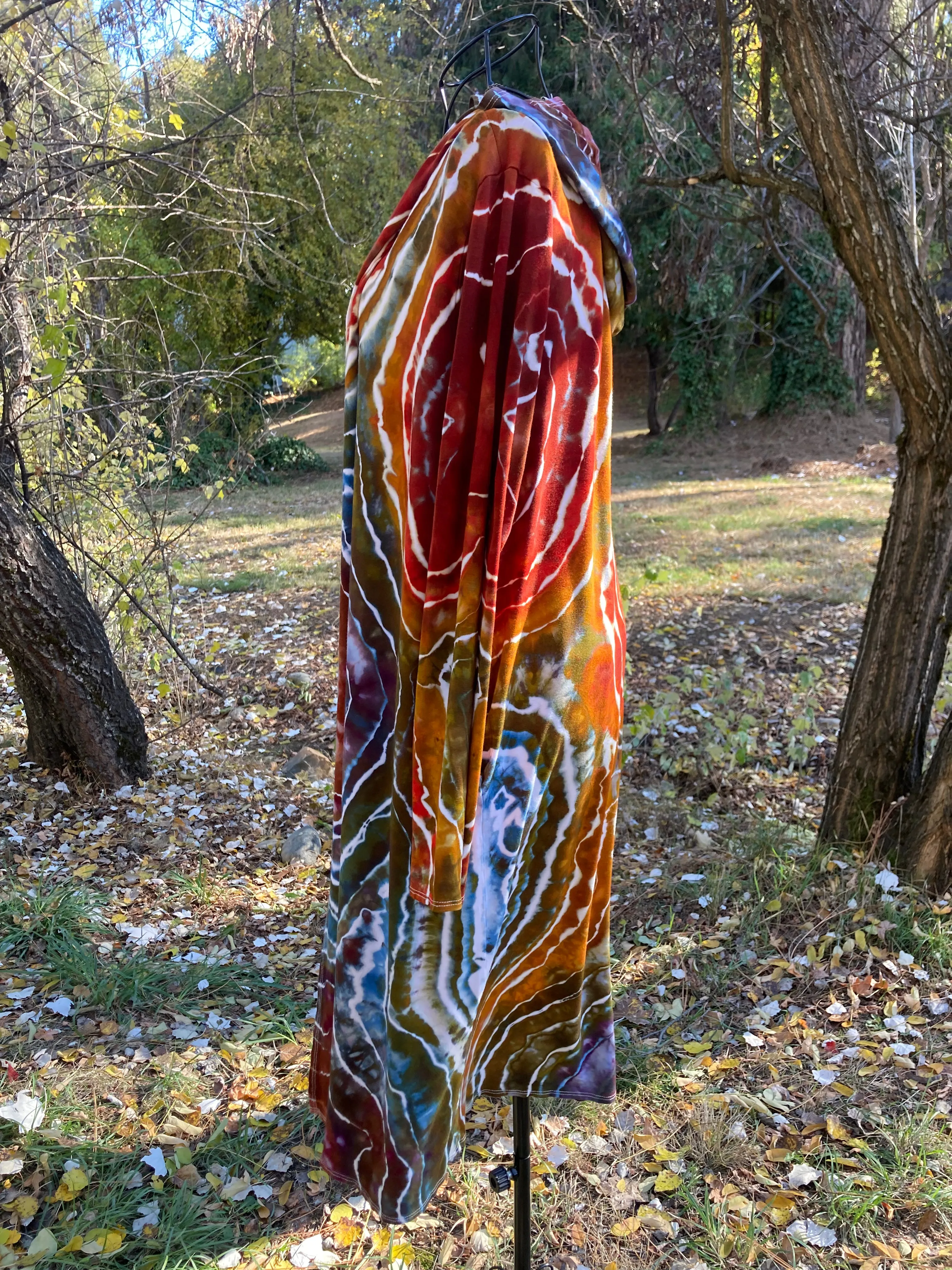 Custom Geode Hooded Duster Cardigan and Matching Palazzo Pants for Connie