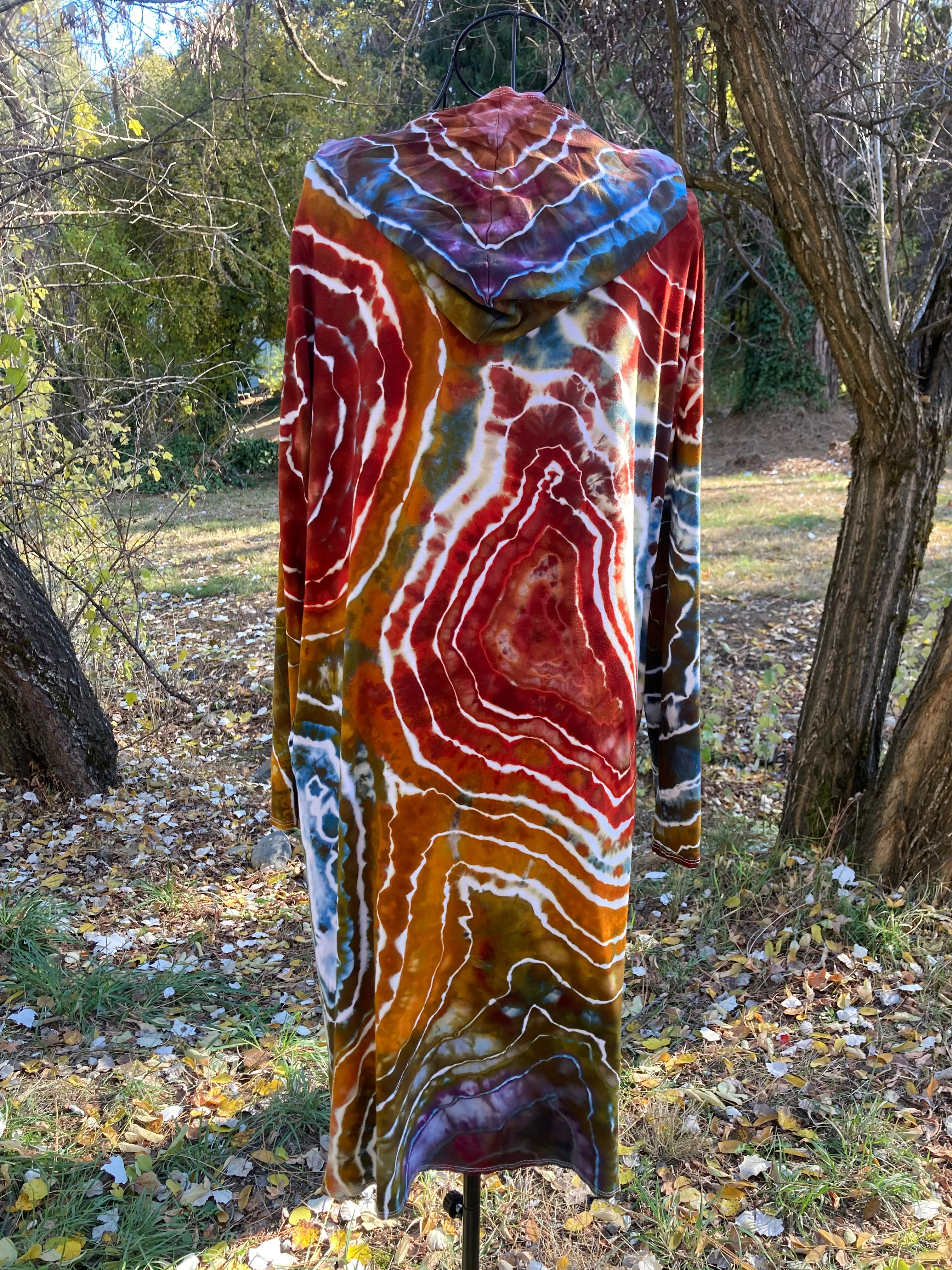 Custom Geode Hooded Duster Cardigan and Matching Palazzo Pants for Connie