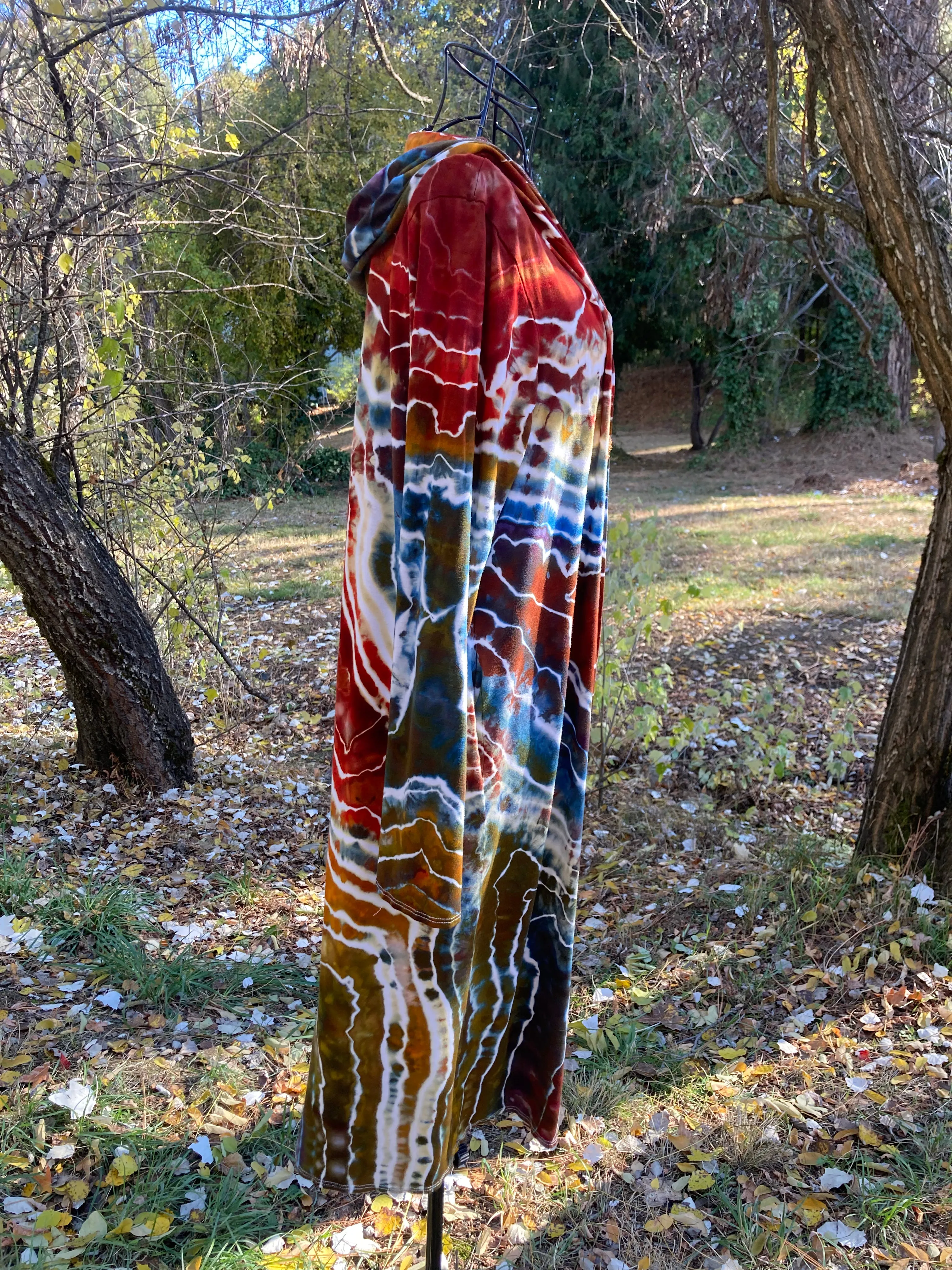 Custom Geode Hooded Duster Cardigan and Matching Palazzo Pants for Connie
