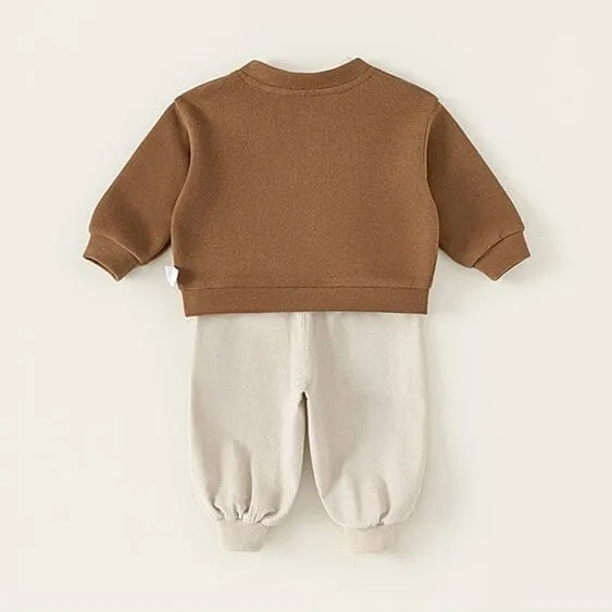 Cute Bear Cardigan Baby 3-Piece Set