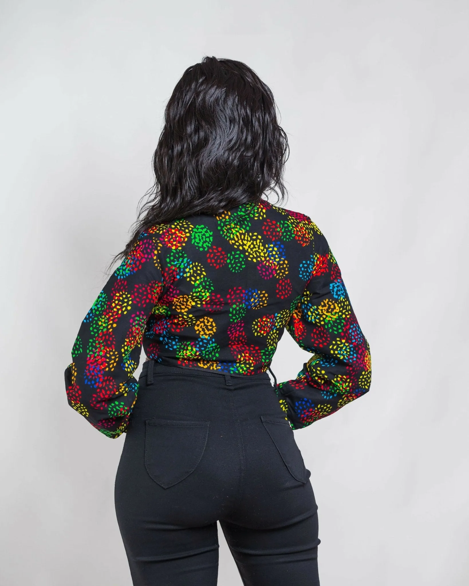 Da'Joy Fashions Urban Chic Ankara Top - Black
