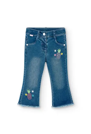 Denim trousers knit for baby girl -BCI - 208044