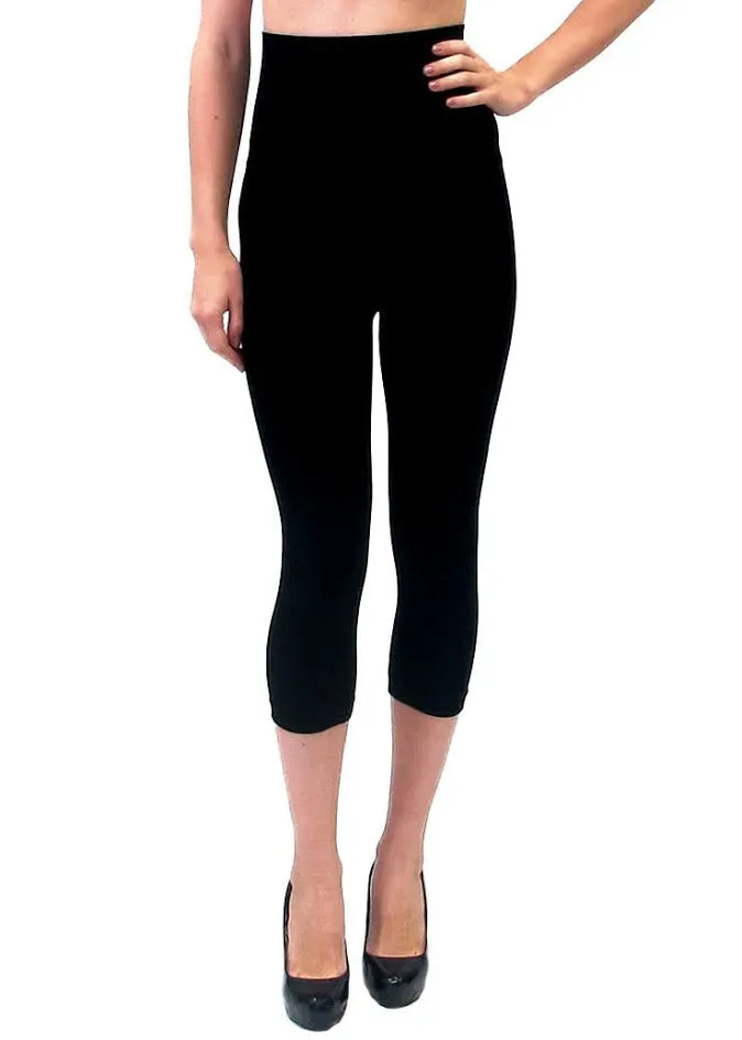 Elietian ET2004BK BLACK Crop Regular Fit One Size Leggings