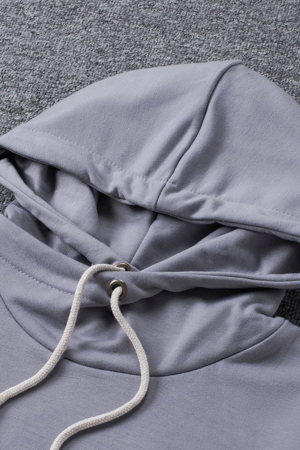 Floral Splicing Cowl Neck Hoodie