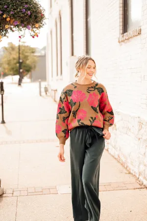 Forest Green Wide Leg Pant