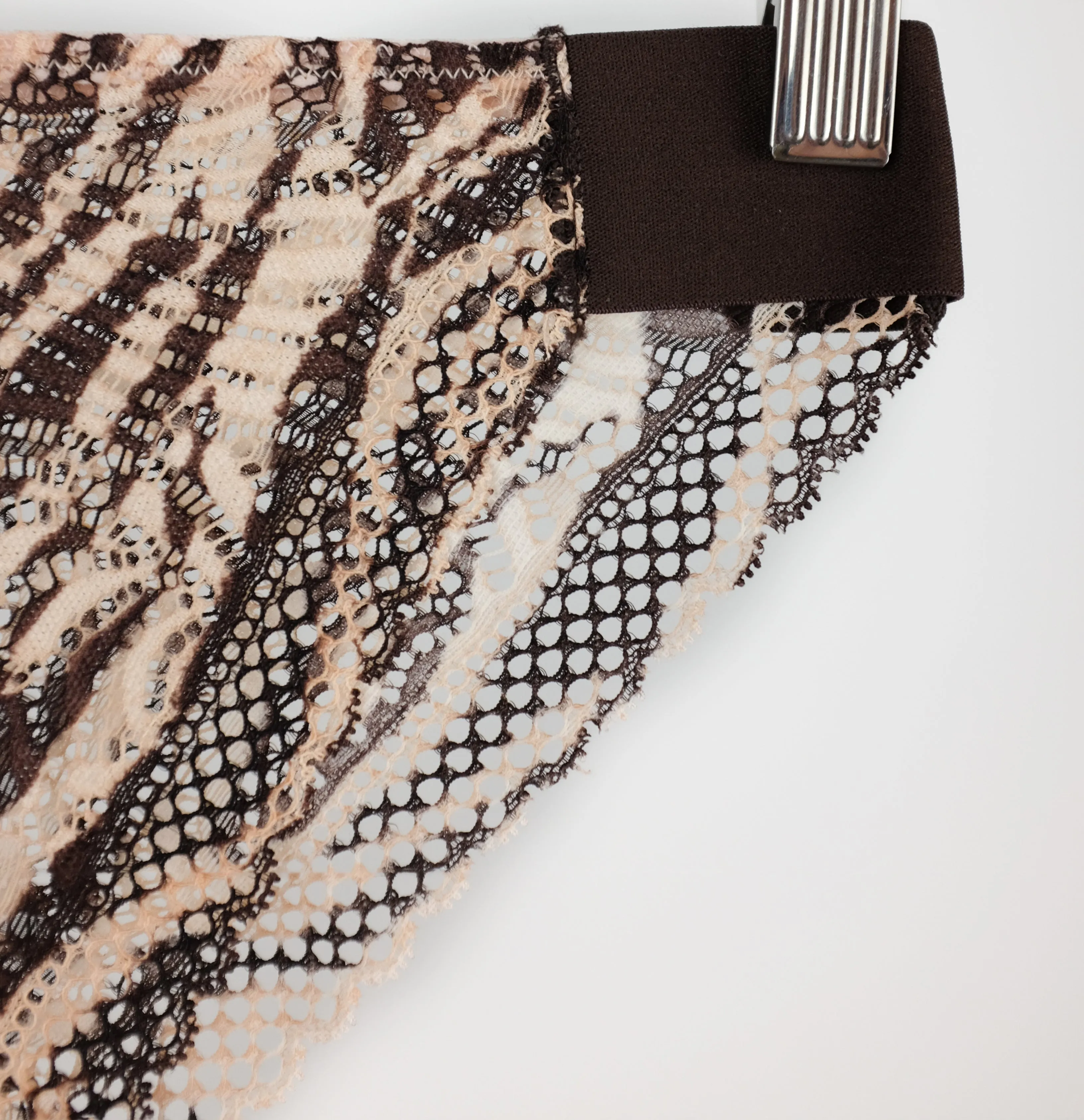 Graphic lace tanga [Zebra]