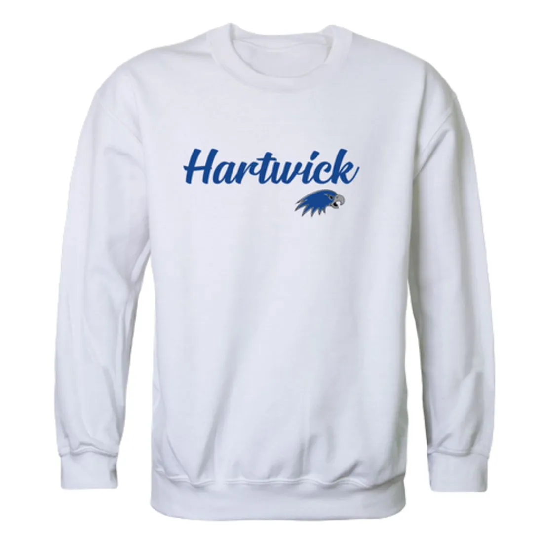 Hartwick College Hawks Script Fleece Crewneck Pullover Sweatshirt