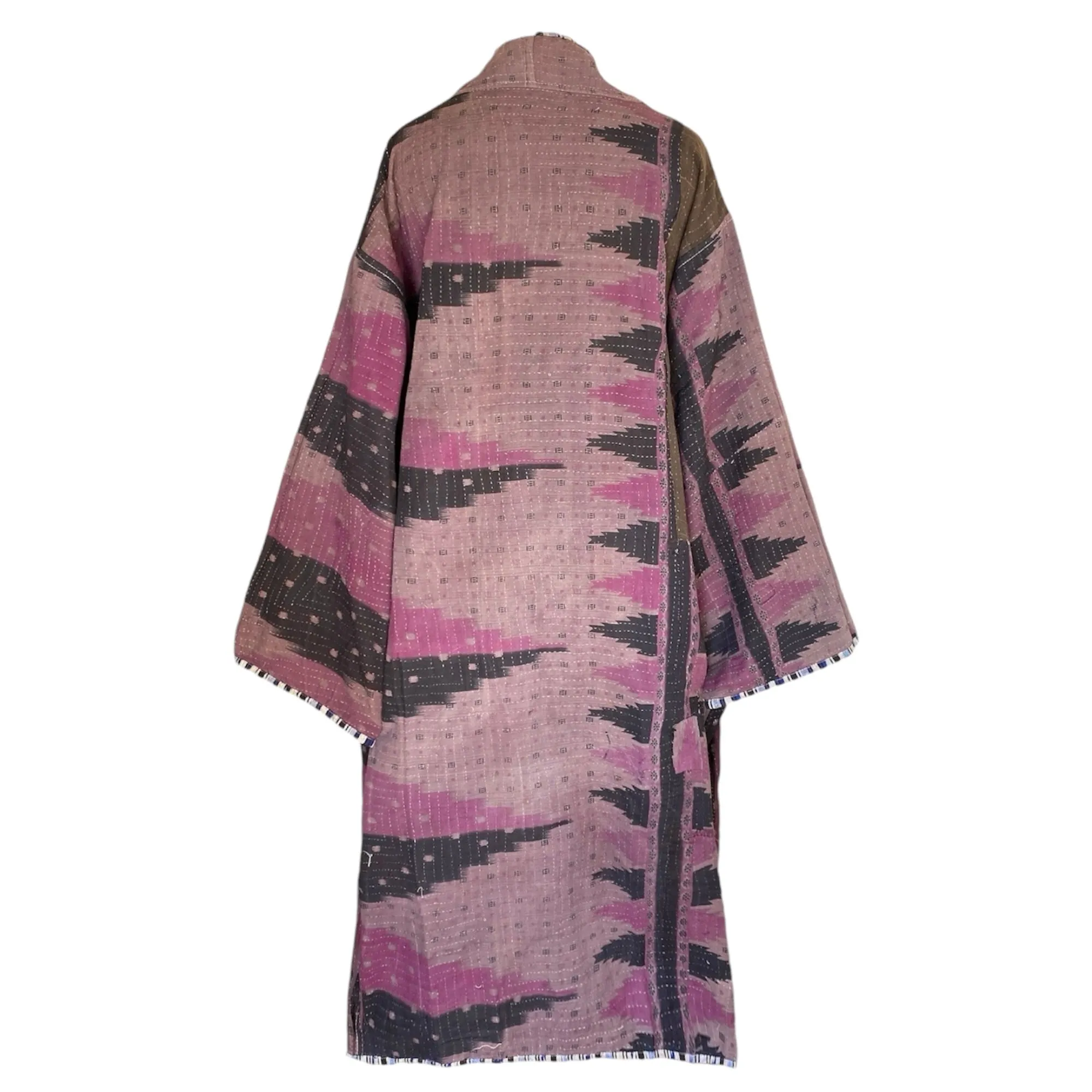 Heeja Cotton Vintage Quilted Kantha Coat One of a Kind