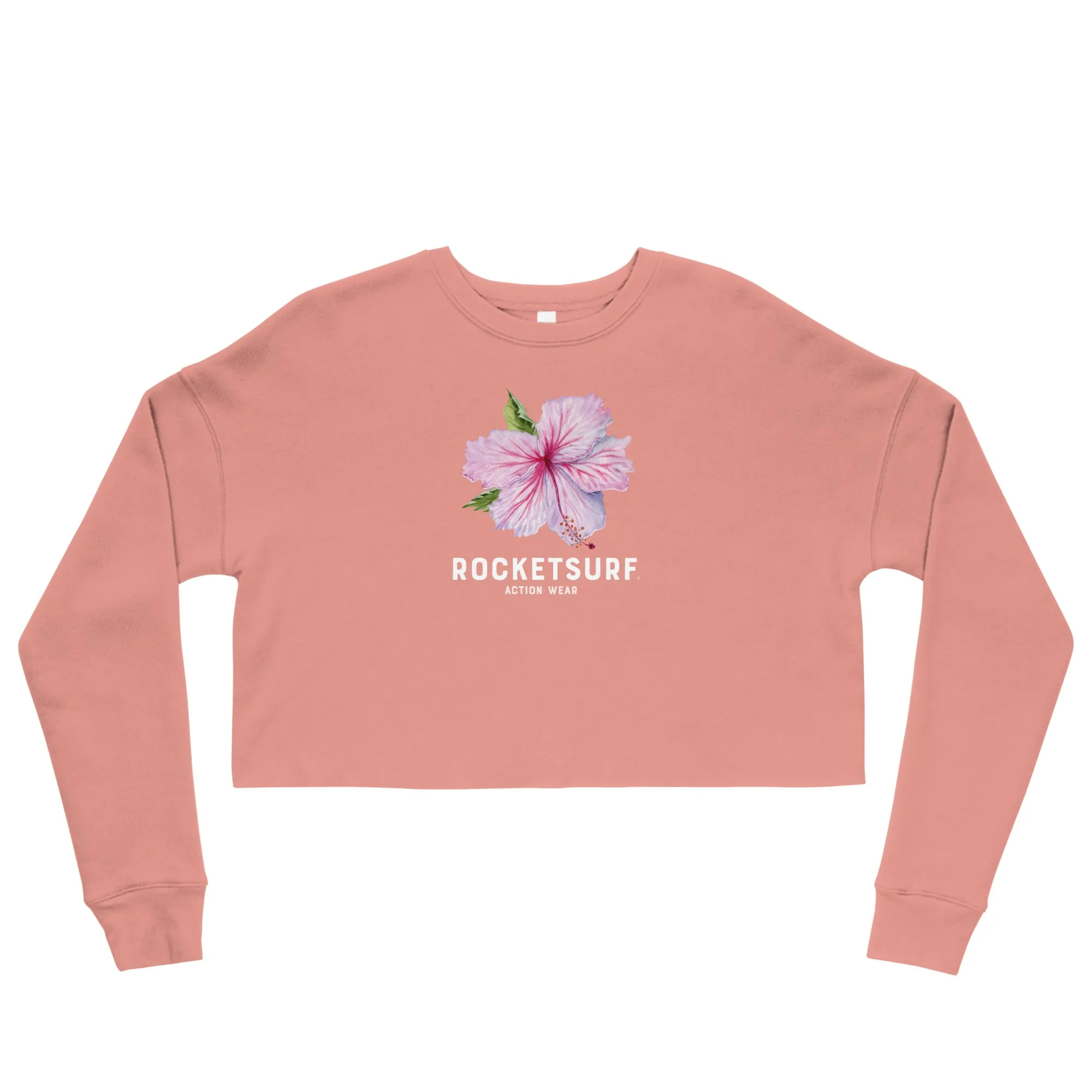 Hibiscus Flower Crop Sweatshirt