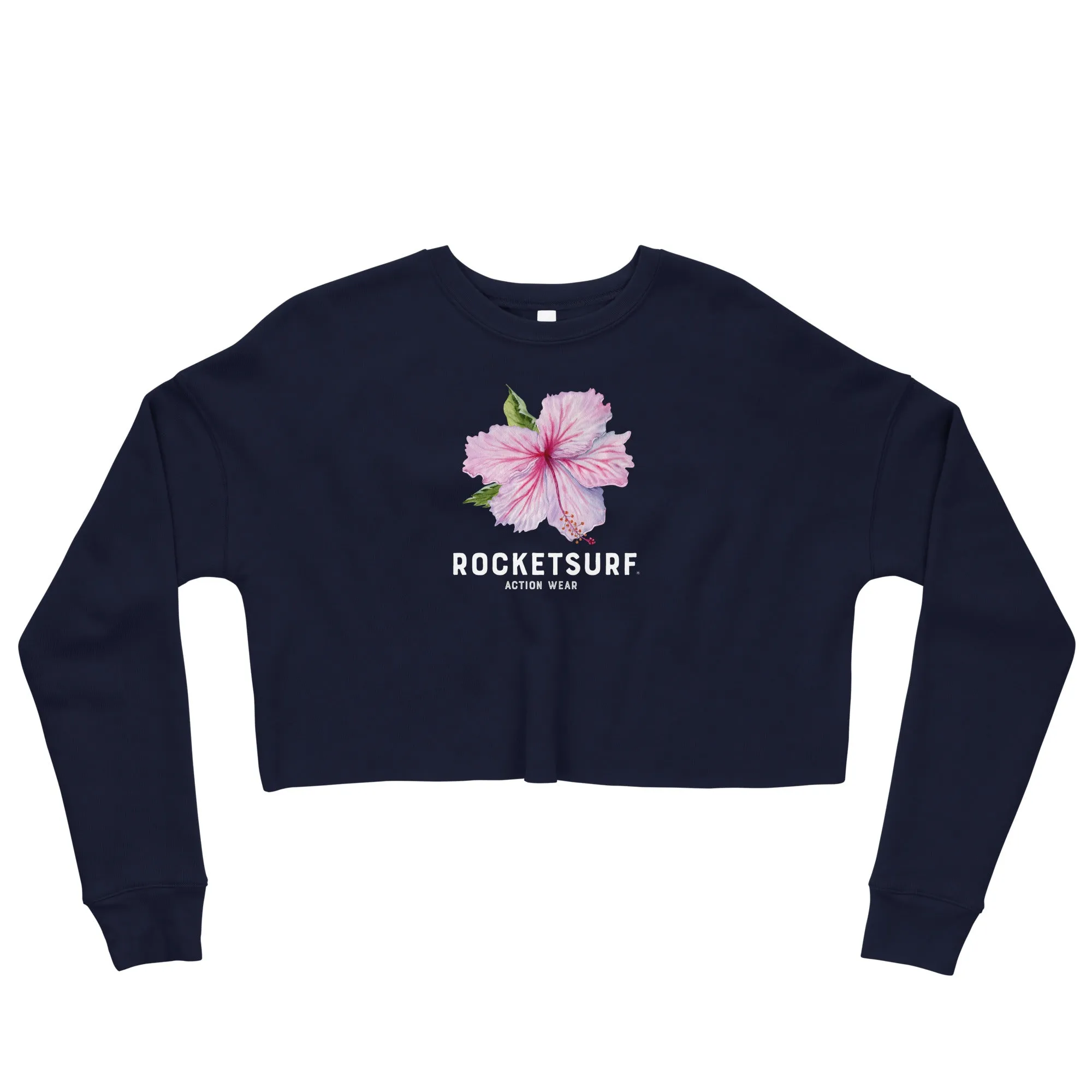 Hibiscus Flower Crop Sweatshirt