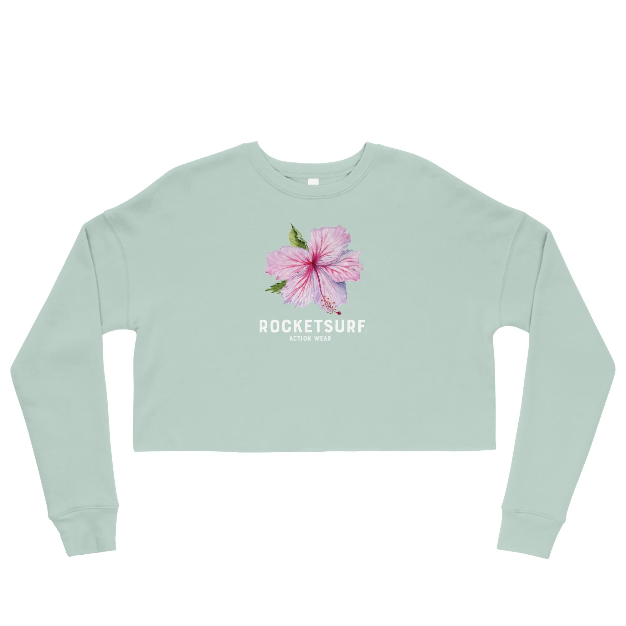 Hibiscus Flower Crop Sweatshirt
