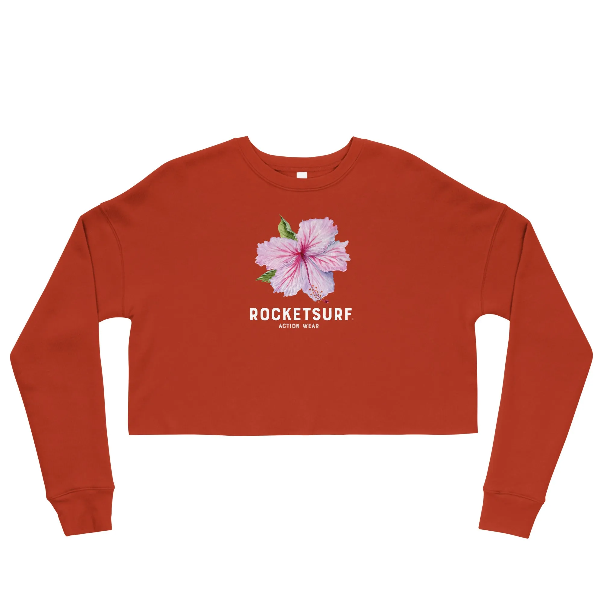 Hibiscus Flower Crop Sweatshirt