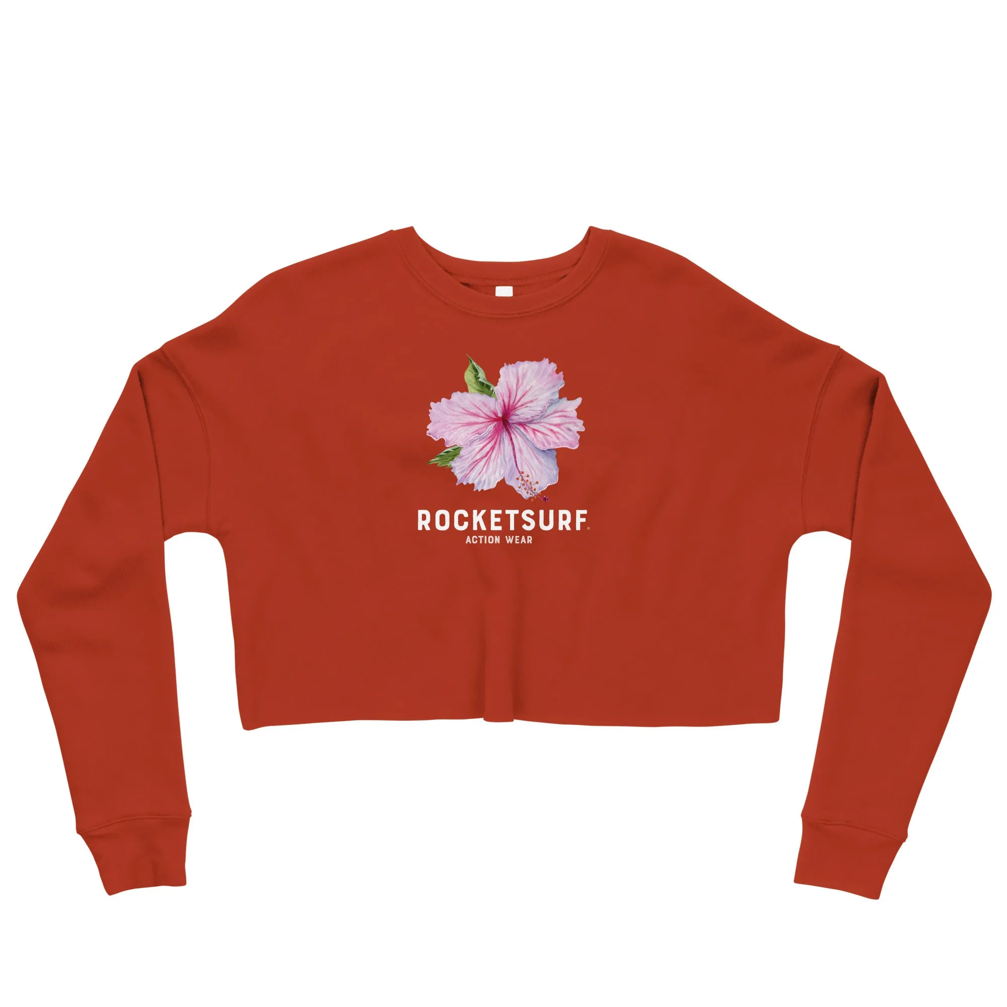 Hibiscus Flower Crop Sweatshirt