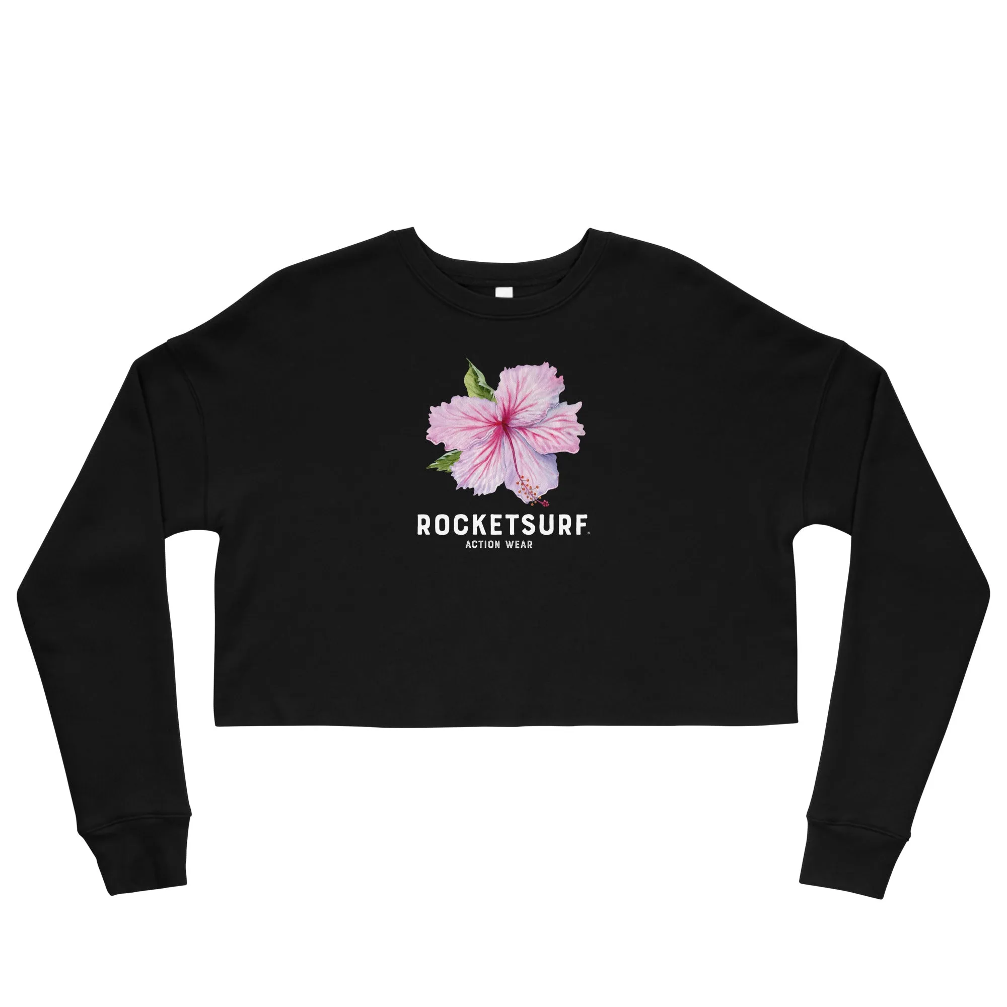 Hibiscus Flower Crop Sweatshirt