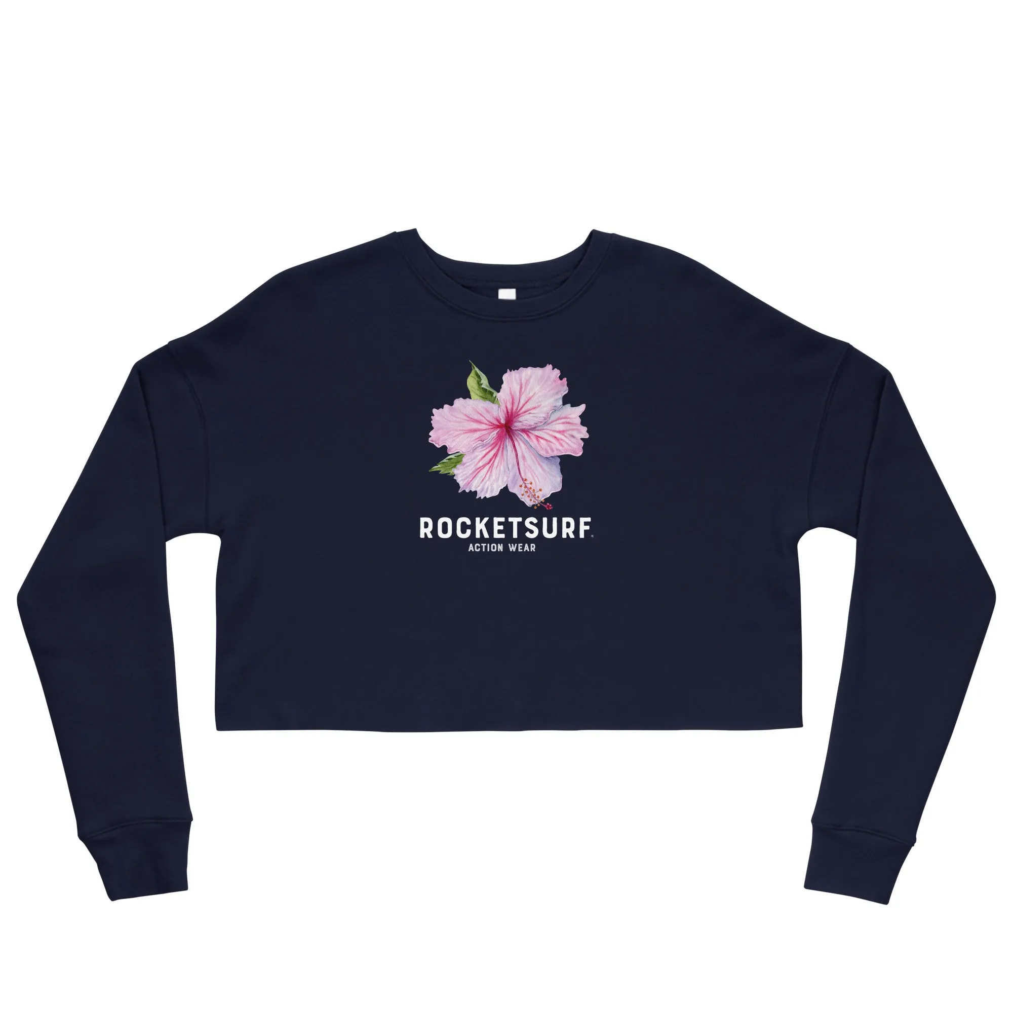 Hibiscus Flower Crop Sweatshirt