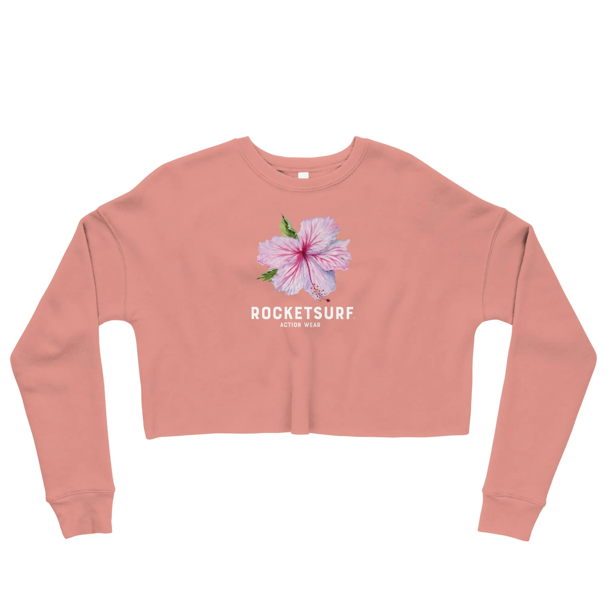 Hibiscus Flower Crop Sweatshirt