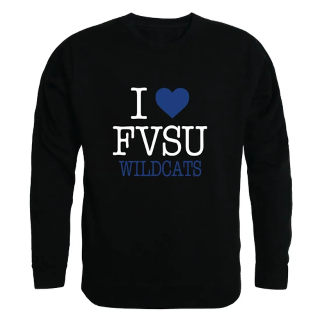 I Love Fort Valley State University Wildcats Fleece Crewneck Pullover Sweatshirt