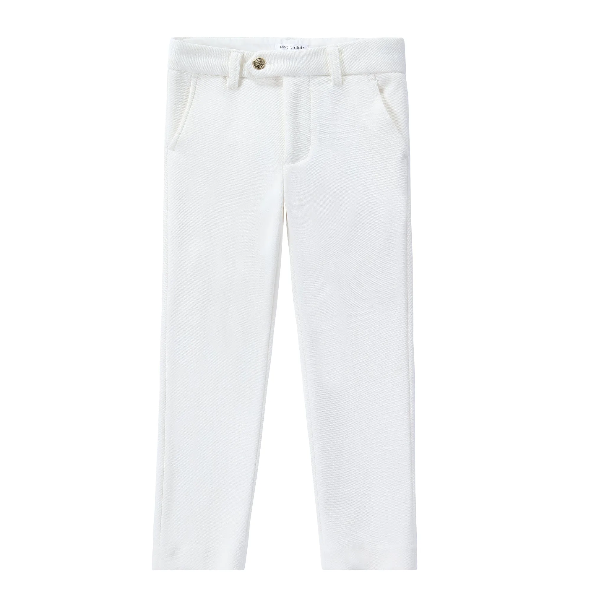 Ivory Pique Pants
