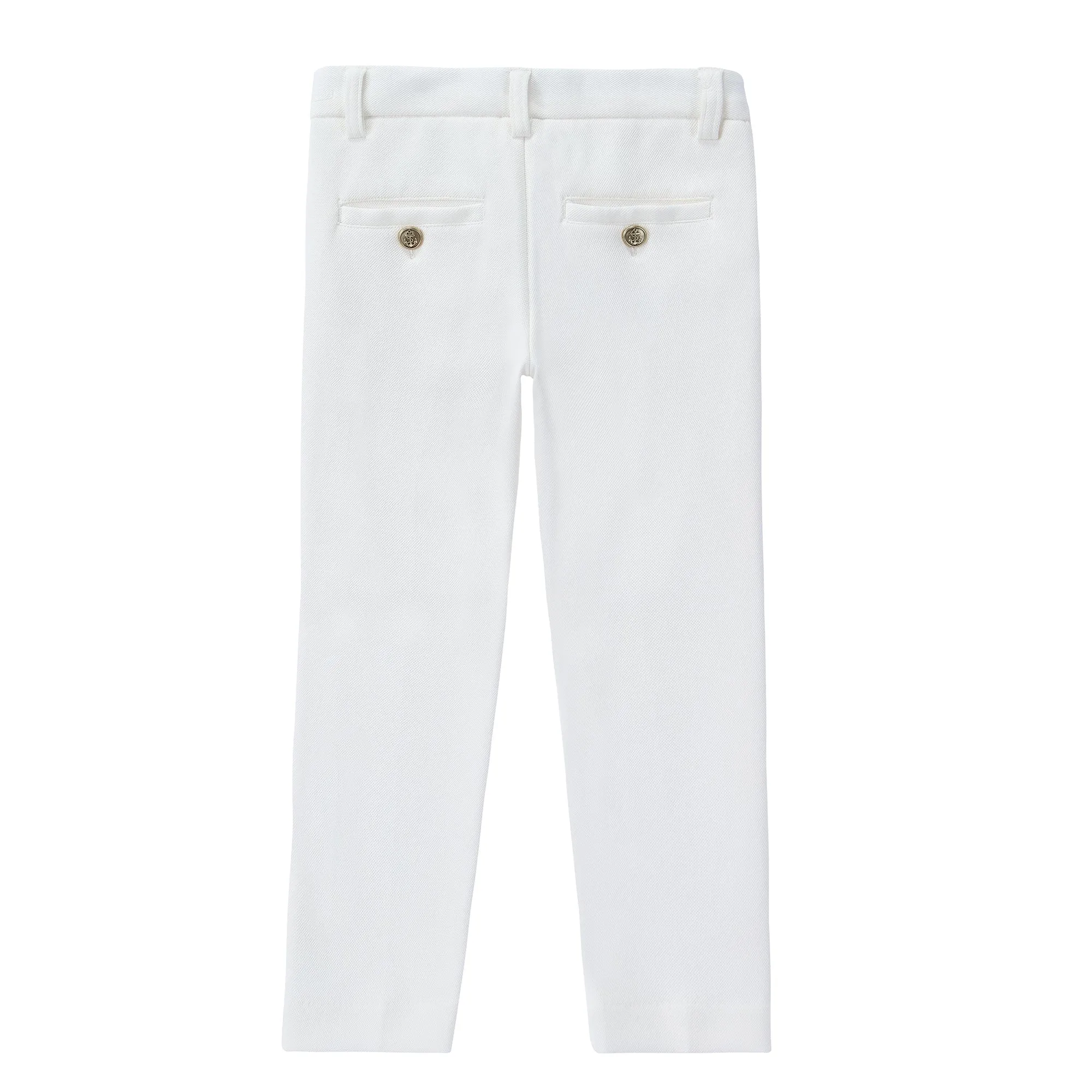 Ivory Pique Pants