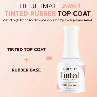Kiara Sky Tinted Rubber Top Coat .5oz VELVET BLUSH