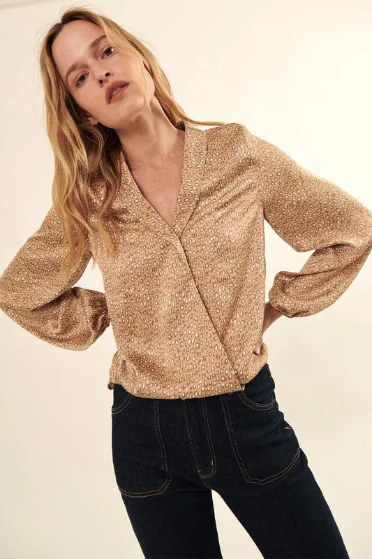 Lani Satin Leopard Top
