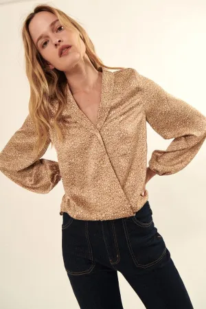 Lani Satin Leopard Top