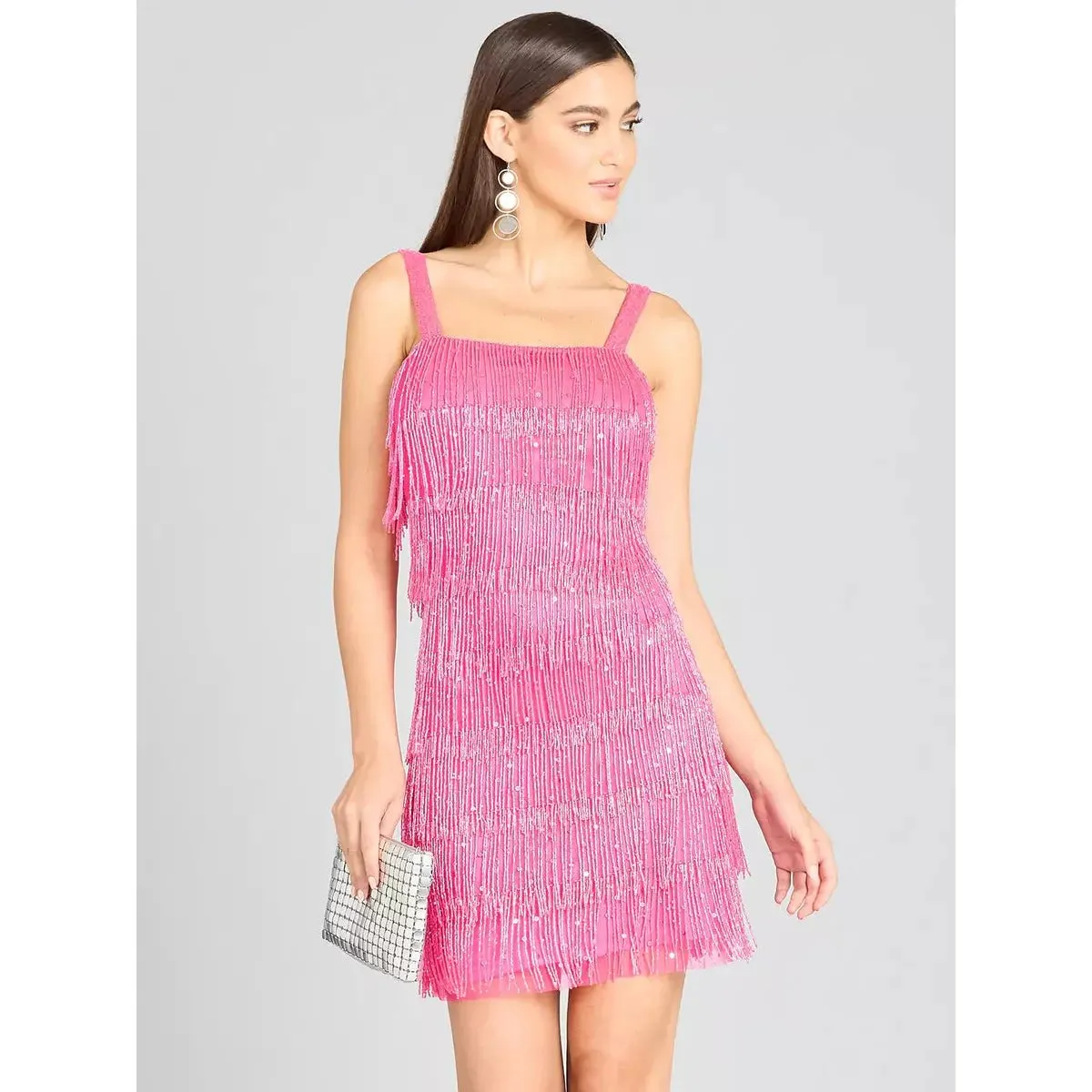 LARA 29488 - BEADED FRINGE COCKTAIL DRESS