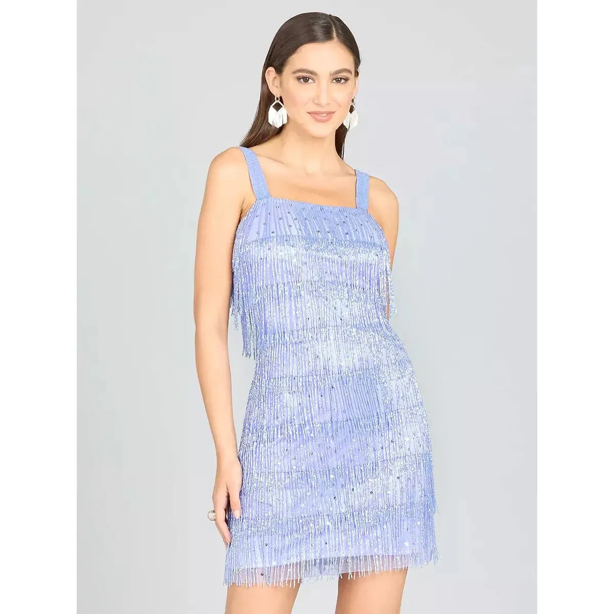 LARA 29488 - BEADED FRINGE COCKTAIL DRESS